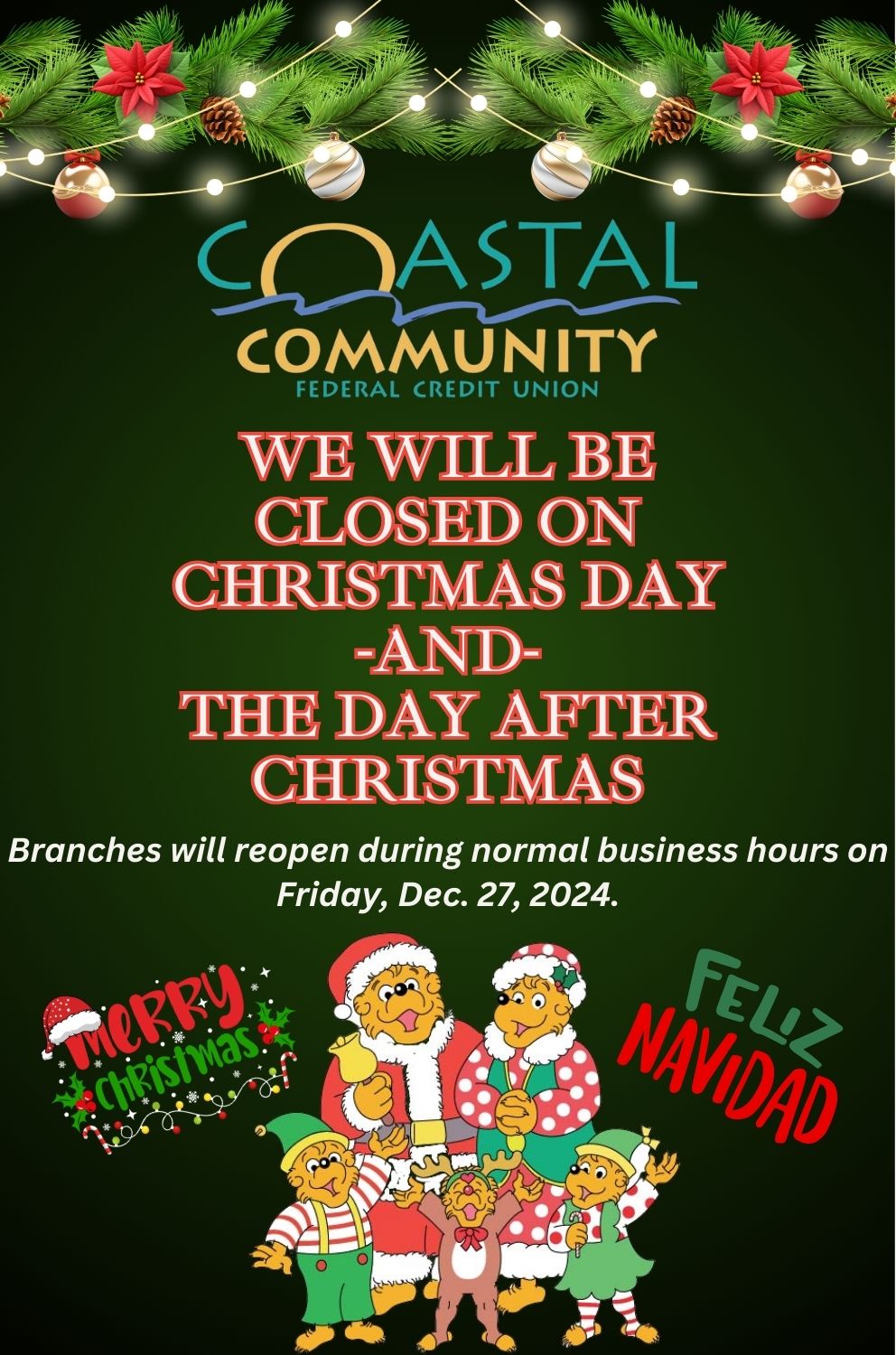 Christmas closure